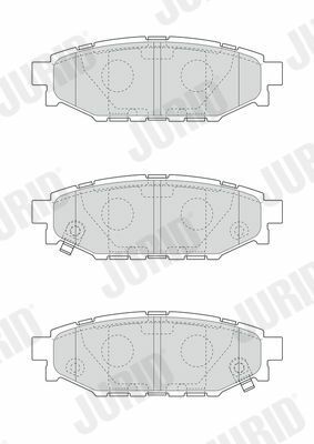 JURID SUBARU Тормозные колодки задн. Forester,Impreza,Legacy,Outback