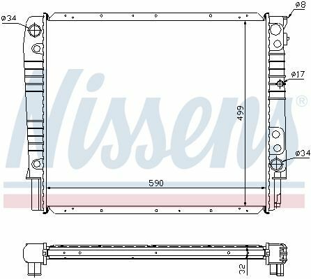 Радиатор VOLVO 940(90-)2.3 и TURBO(+)[OE 35 47 145]