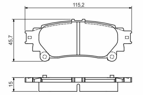 Тормозные колодки (задние) Lexus RX 08-15/Toyota Prius 11-