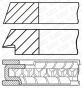 Кольца поршневые на 1 цилиндр, комплект, стандарт, фото 1 - интернет-магазин Auto-Mechanic