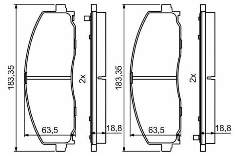 Колодки тормозные (передние) Jeep Wrangler 2.0/2.2 17-