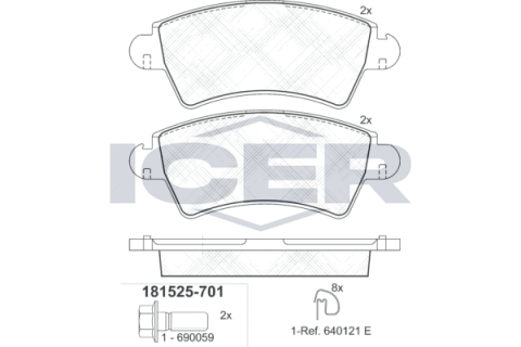 Колодки тормозные (передние) Citroen Xsara 98-04/Peugeot 206 99-