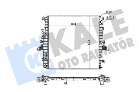 KALE LANDROVER Радіатор охолодження Discovery III,Range Rover Sport 4.0/4.4 04-