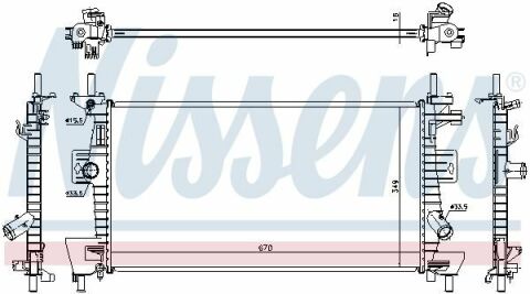 Радиатор FORD FOCUS III (CB8, CEW) (11-) 1.6 Flexifuel