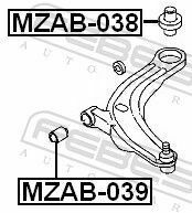 Сайлентблок переднього важеля (спереду) Mazda MPV 00-06