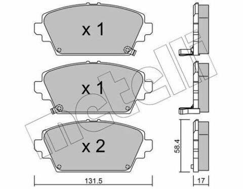 Колодки тормозные (передние) Honda Accord VI 98-03/Nissan Primera 02-/Almera Tino 00-06