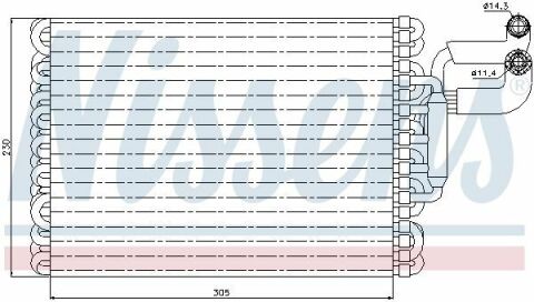 Испаритель MB E W 124(84-)200(+)[OE 000 830 54 58]