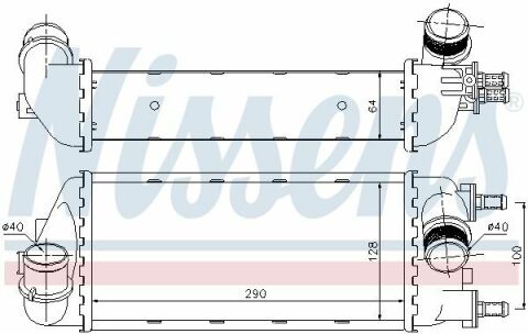 Интеркулер  FT  500(07-)0.9  Twinair  TURBO(+)[OE  51855481]