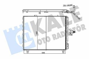 KALE DB Радиатор кондиционера E-Class W124 93-