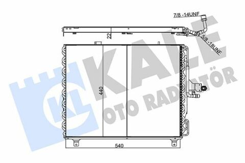 KALE DB Радиатор кондиционера E-Class W124 93-