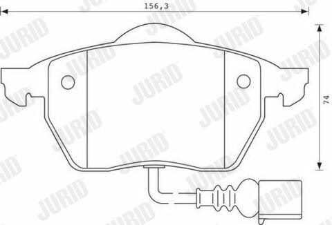 JURID VW Тормозн.колодка передн.Audi A3,Skoda Octavia,Golf IV 96-