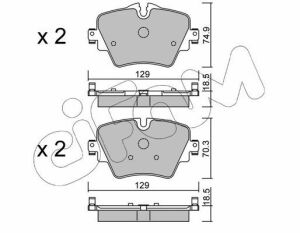 Гальмівні передні колодки 1 F40, 2,3 G20,4,5 G30, X1 F48, X2, X3 G01, X4 BMW