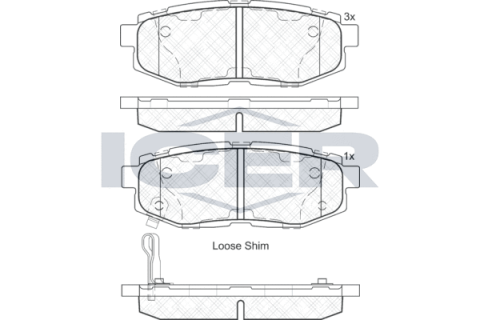 Тормозные колодки (задние) Subaru Impreza/Outback 08-/Legacy 09-14/Forester 13-