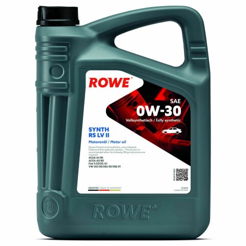 Моторна олива ROWE HIGHTEC SYNT RS LV II 0W-30, 5 літрів Моторна олива ROWE HIGHTEC SYNT RS LV II 0W-30, 5 літрів