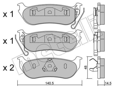 Колодки гальмівні (задні) Jeep Cherokee 01-08/Wrangler II 96-07