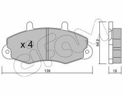 Колодки гальмові передні Transit 91-диск 14 FORD