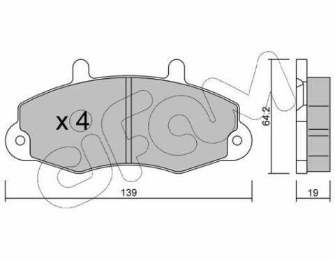 Колодки гальмові передні Transit 91-диск 14 FORD