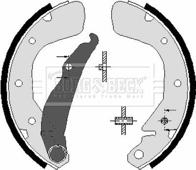 BBS6222 BORG & BECK - Тормозные колодки для барабанов