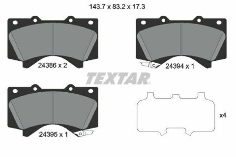 Колодки тормозные (передние) Toyota Land Cruiser 200 08- (Advics)