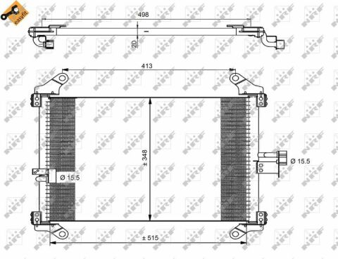 Радиатор кондиционера Citroen Jumper/Fiat Ducato/Peugeot Boxer 2.0-2.8 HDI 94-