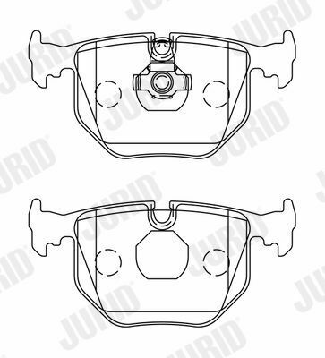 JURID BMW Тормозные колодки задн.3 E46 2.5/3.0,7 E38 2.5/5.4,X5 E53 3.0/4.6,Rover 3.0/3.4 02-