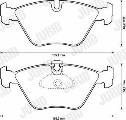 JURID BMW Гальмівні колодки передн.E39 95-