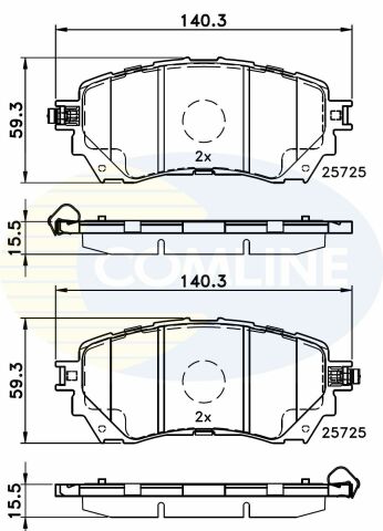 CBP32237 Comline - Гальмівні колодки до дисків