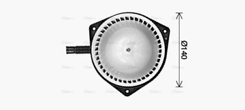 Вентилятор салону asx, lancer vii, viii, outlander ii, citroen c-crosser, peugeot 4007/4008