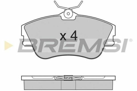 Гальмівні колодки пер. T4 1.9TD/2.4D -99 (R15)(невент.диск)