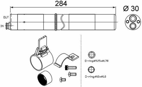 Осушитель кондиционера Audi A4 07-16/A5 07-17/Q5 08-17