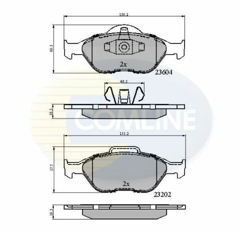 CBP0891 Comline - Гальмівні колодки до дисків