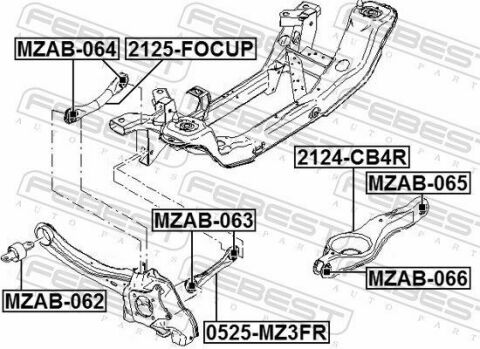 Важіль підвіски (задн./поперечна) Focus/C-Max/Kuga 03-07