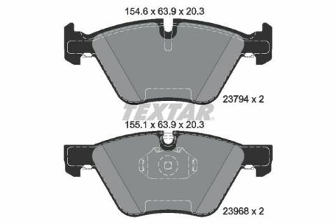 Колодки гальмівні (передні) BMW 3 (E90-93) 04-/ X1 (E84) 09- (Ate-Teves) Q+