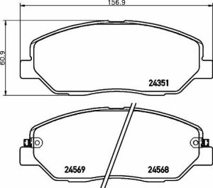 Гальмівні колодки пер. Hyundai Santa FE 06- (mando)