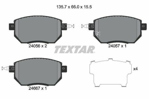 Колодки тормозные (передние) Nissan Murano/Infiniti FX 35/45 03-