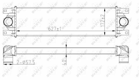 Радіатор інтеркулера Opel Vivaro/Renault Trafic 1.9/2.5D 01- Радіатор інтеркулера Opel Vivaro/Renault Trafic 1.9/2.5D 01-
