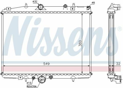 Радиатор CN C5(00-)2.0 HDi(+)[OE 1330.64]