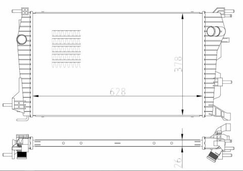 Радіатор охолодження Renault Fluence 1.5D/1.6 10-