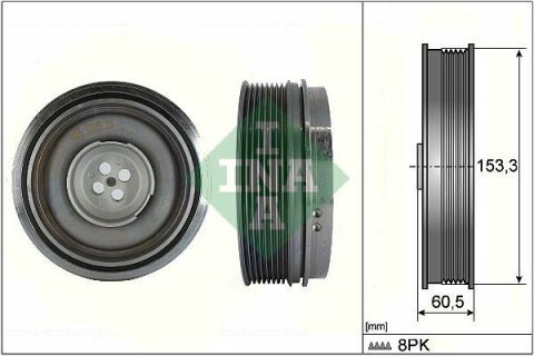 Шкив коленвала BMW X1 (F48) 1.5 e Plug-in-Hybrid (B38) 20- (8PK)