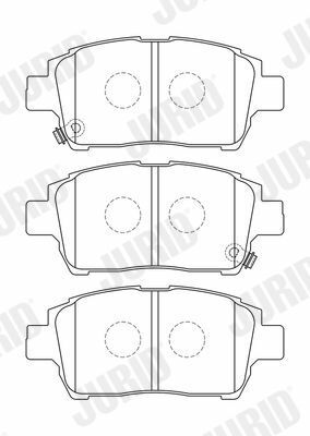 JURID TOYOTA Тормозные колодки передн.Corolla 04-