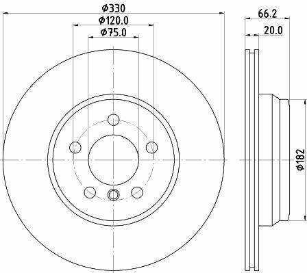 Диск тормозной задн. 3/F30, 4/F33 BMW HIGH CARBON