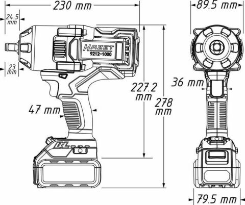 Гайковерт аккумуляторный 1/2&quot; 1400 Нм 18V (без АКБ и заряд. устройства)