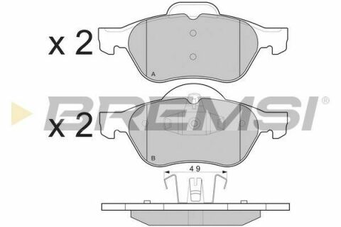 Гальмівні колодки пер. Renault Megane/Scenic/Clio 02-(ATE)