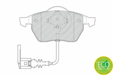 Колодки гальмівні передні VW Golf 97-06/Skoda Octavia 96-10 (ATE)