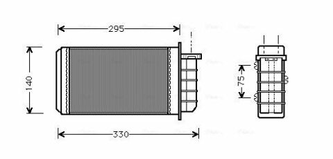 Радіатор опалення Bravo,Marea,Alfa Romeo 145/146 FIAT
