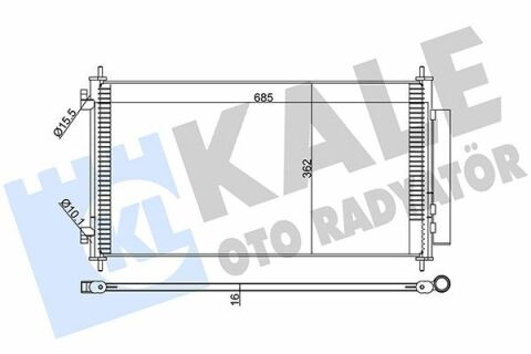 KALE HONDA Радиатор кондиционера CR-V III 2.4 06-