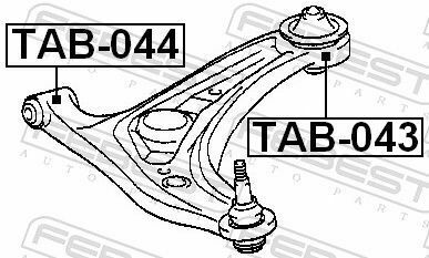 Сайлентблок переднього важеля (зад./нижній) Yaris 99-05