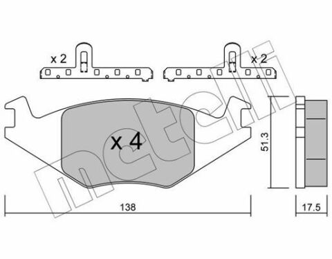 Колодки тормозные (передние) Seat Cordoba/Ibiza 94-02/VW Golf/Jetta/Polo 81-94/Passat B1/B2 79-88