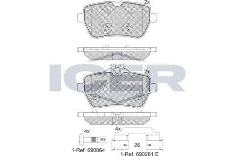 Колодки тормозные (задние) MB SL-class (R231) 11-