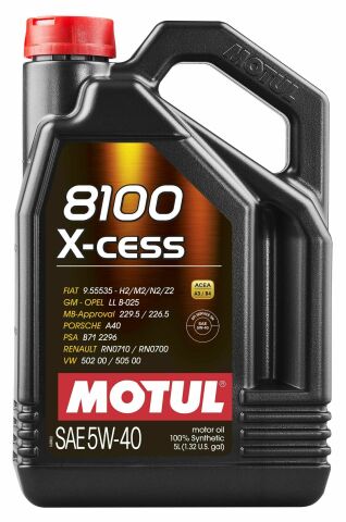 Моторное масло Motul 8100 X-cess gen2 5W-40, 5 литров